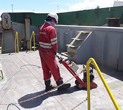 deck crawler in use